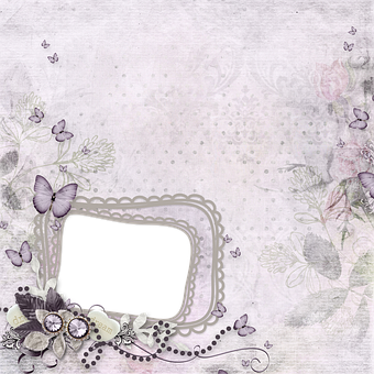 Vintage Floral Scrapbook Frame