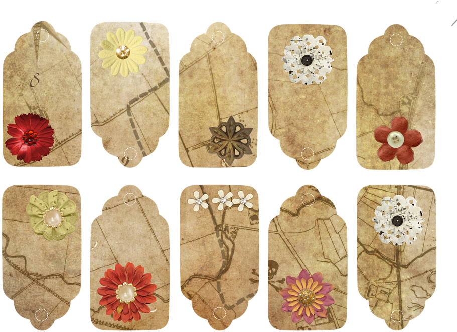 Vintage Floral Tags Collection