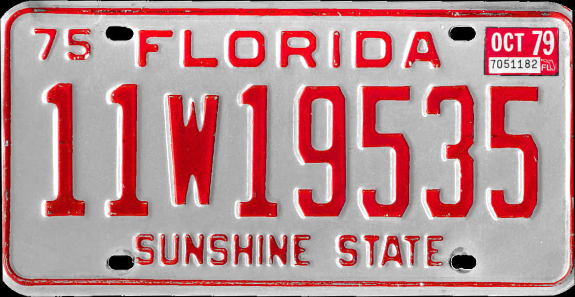 Vintage Florida License Plate1979