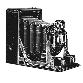 Vintage Folding Camera Illustration