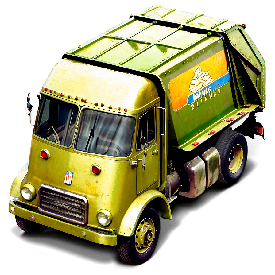 Vintage Garbage Truck Png 06202024