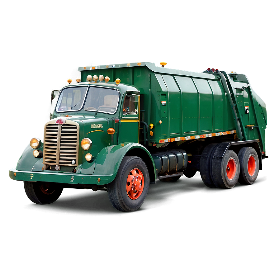 Vintage Garbage Truck Png 06202024