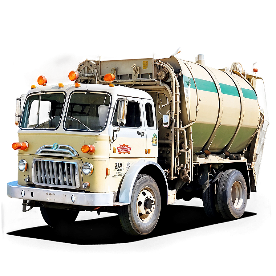 Vintage Garbage Truck Png 06202024