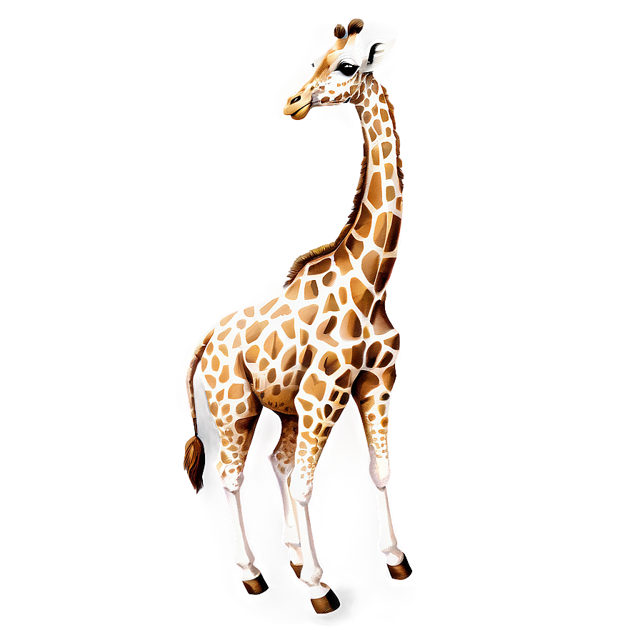 Vintage Giraffe Drawing Png 05062024