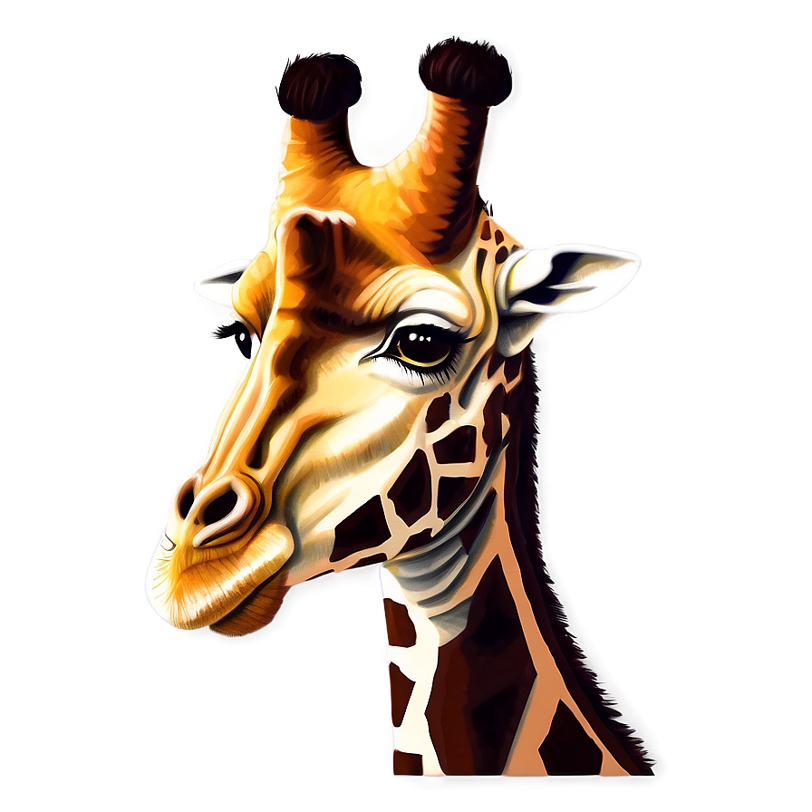 Vintage Giraffe Drawing Png Uhi