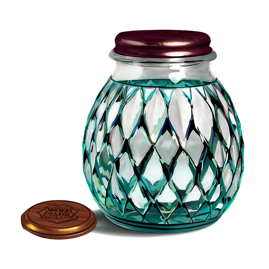 Vintage Glass Jar Design Png Qax89