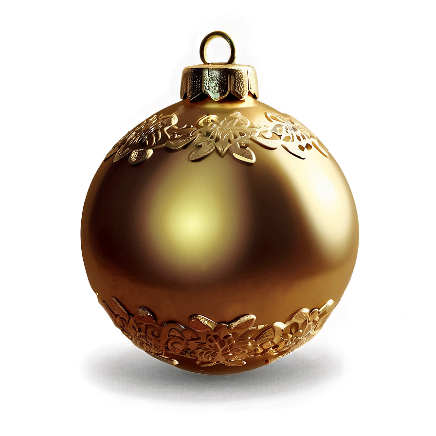 Vintage Gold Christmas Sphere Png Tkk