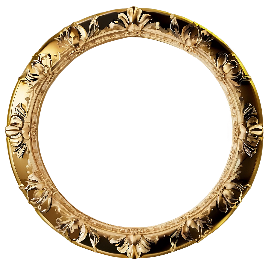 Vintage Gold Circle Frame Png 83