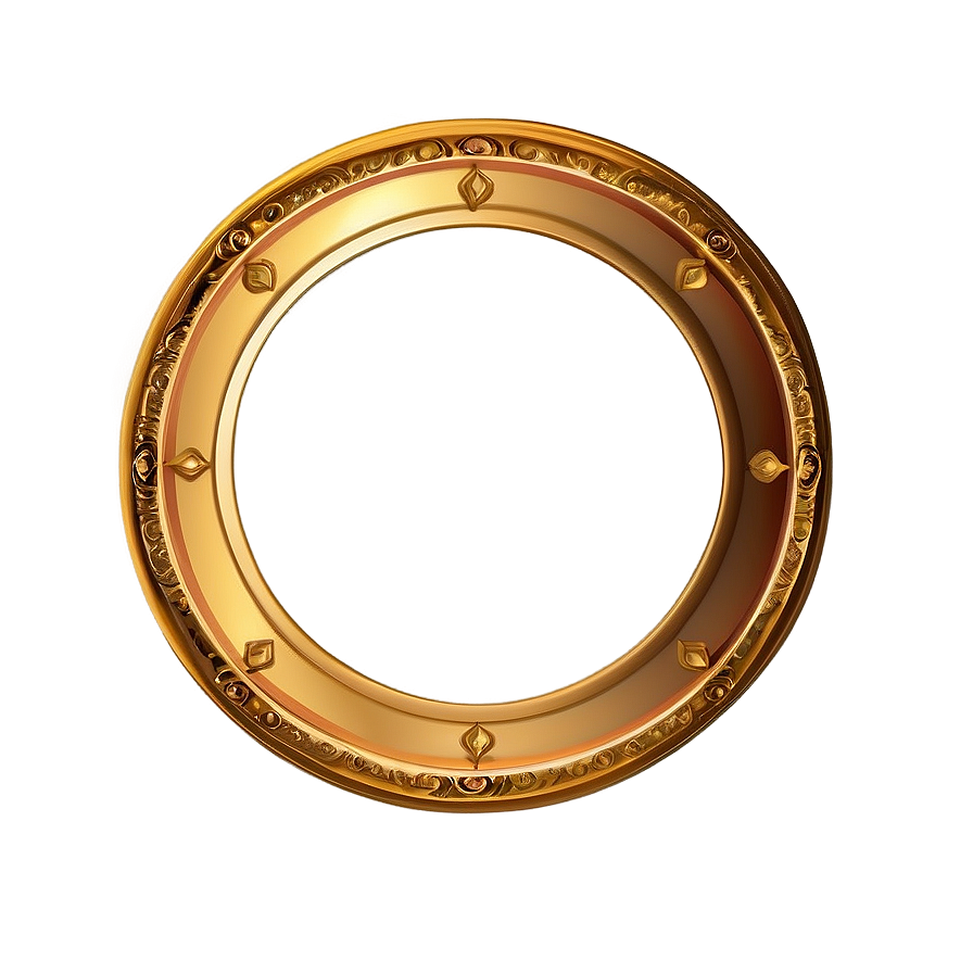 Vintage Gold Circle Frame Png Qtr8