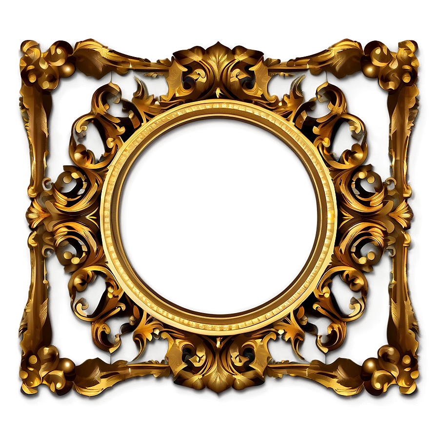 Vintage Gold Frame Png Mrp