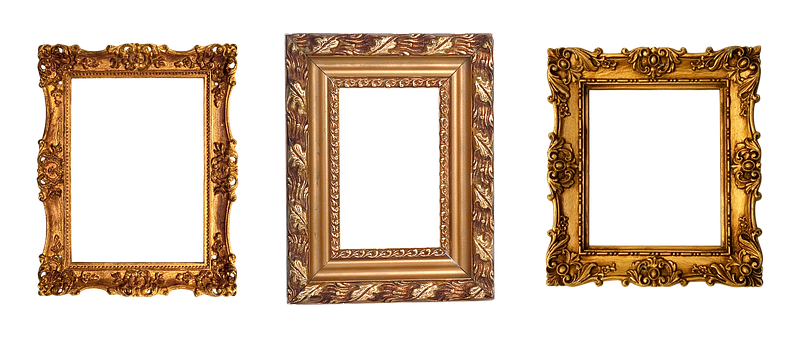 Vintage Golden Picture Frames Collection