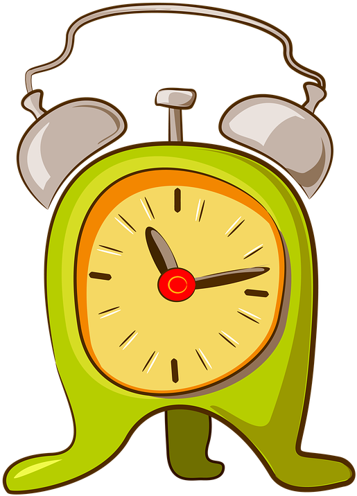 Vintage Green Alarm Clock Illustration