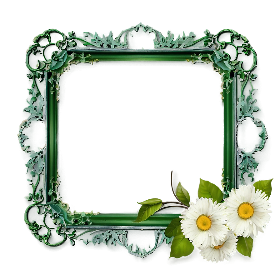 Vintage Green Frame Png 06262024