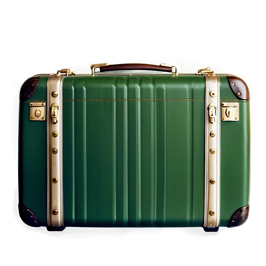 Vintage Green Suitcase Png Jkd