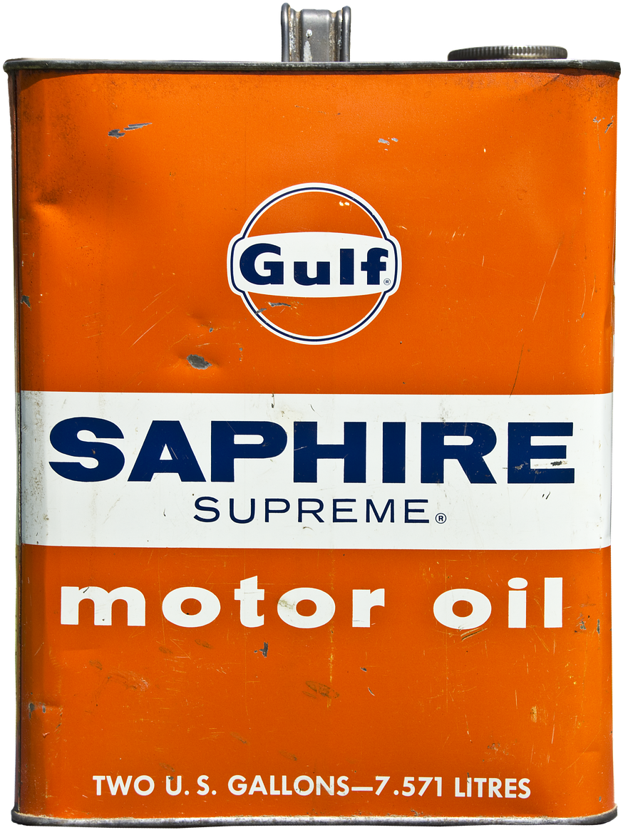 Vintage Gulf Saphire Supreme Motor Oil Can