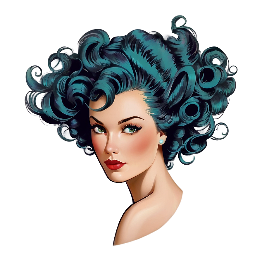 Vintage Hair Clipart Png 16