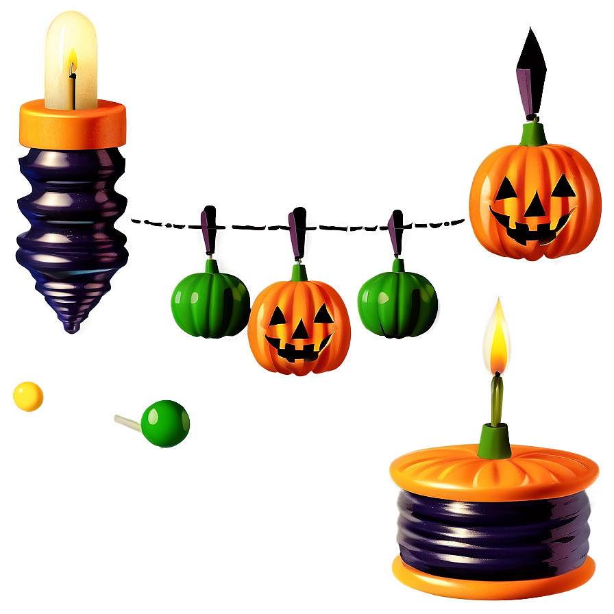 Vintage Halloween Decor Png Ahs86