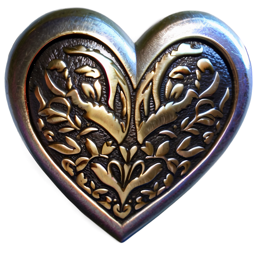 Vintage Heart Emblem Png A