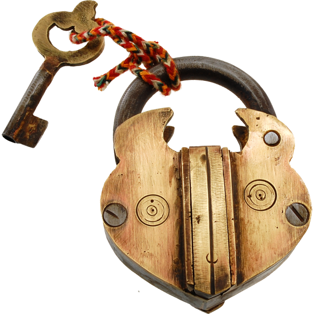 Vintage Heart Padlockand Key