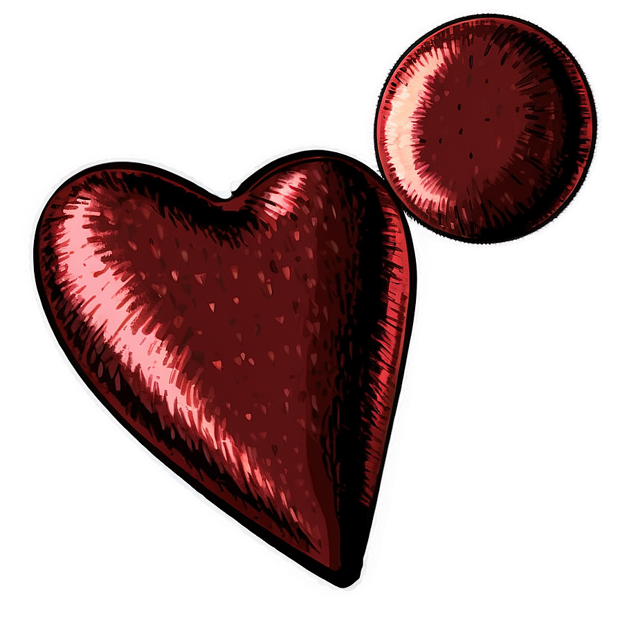 Vintage Heart Sketch Png 05252024