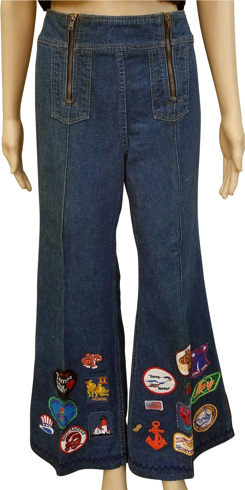 Vintage Hippie Patchwork Jeans