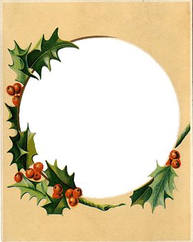 Vintage Holly Frame Graphic