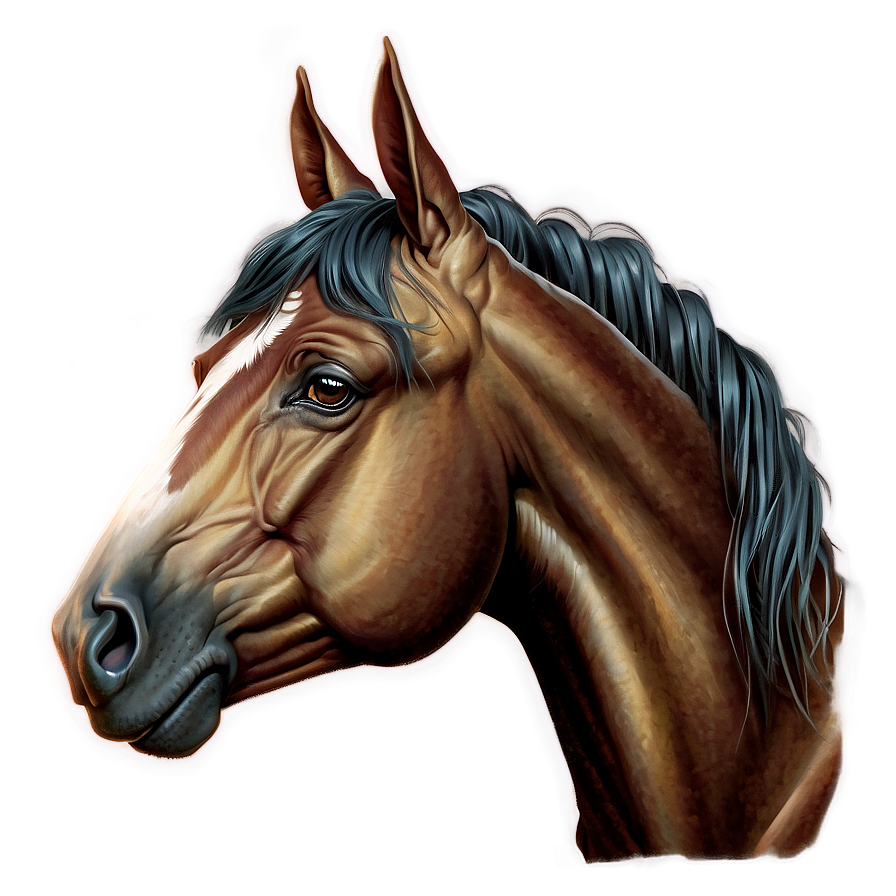 Vintage Horse Head Drawing Png Stl