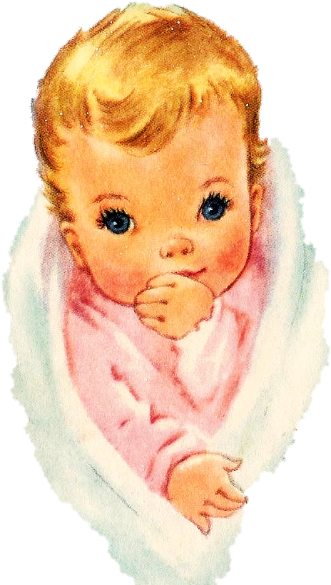 Vintage Illustrated Baby