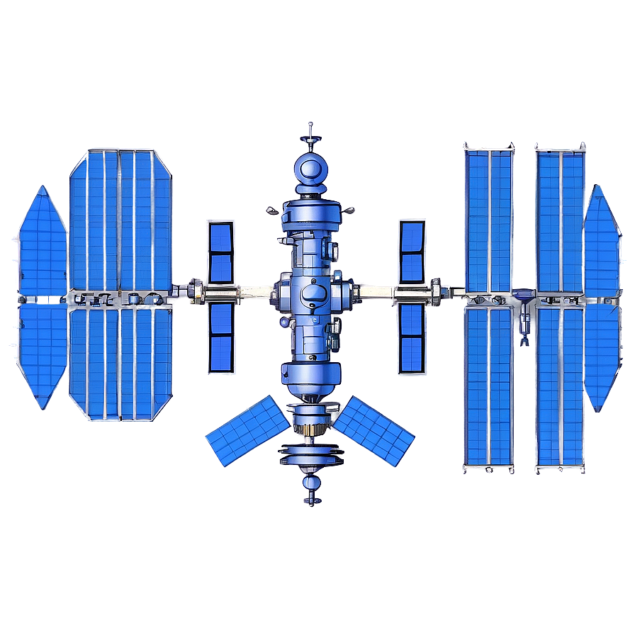 Vintage Iss Blueprint Design Png 36