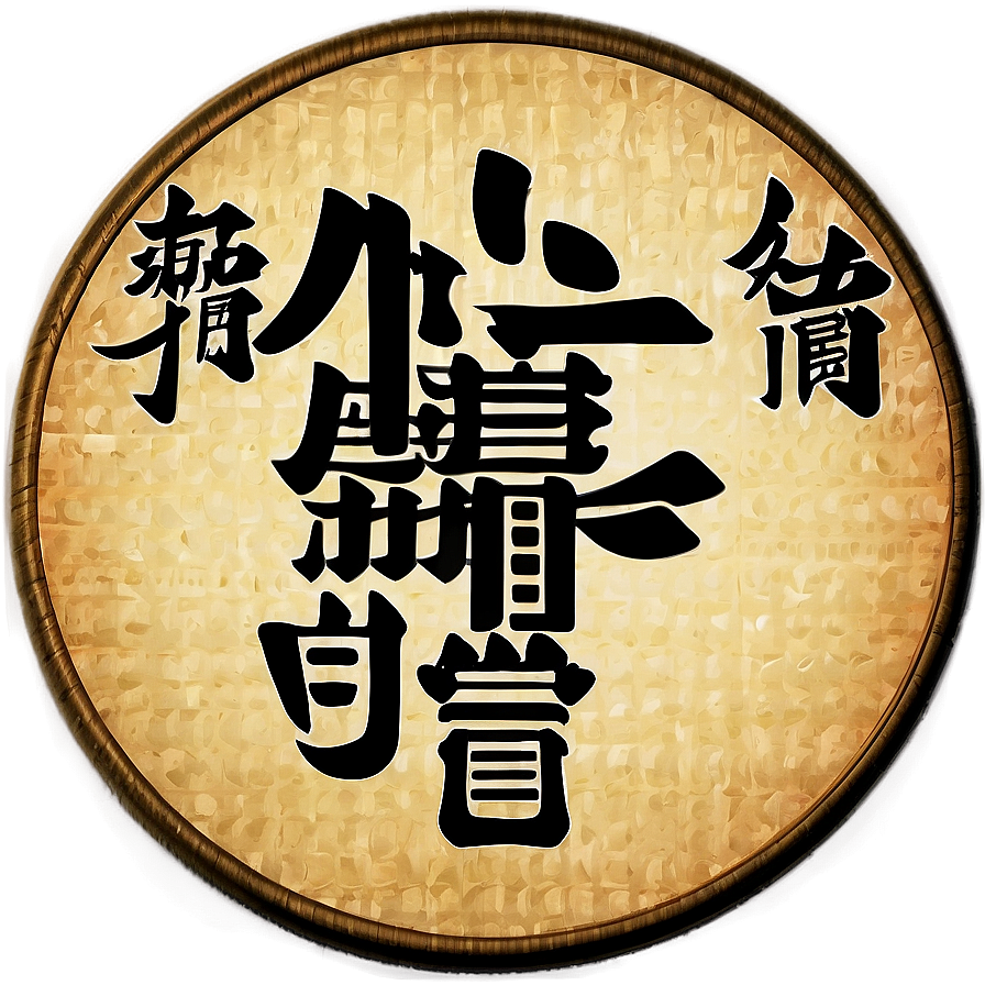 Vintage Kanji Graphic Png 19