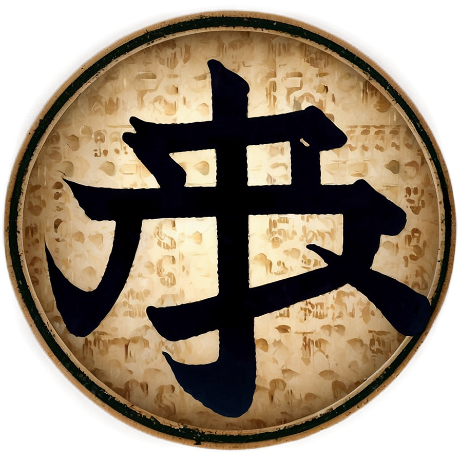 Vintage Kanji Graphic Png Hti