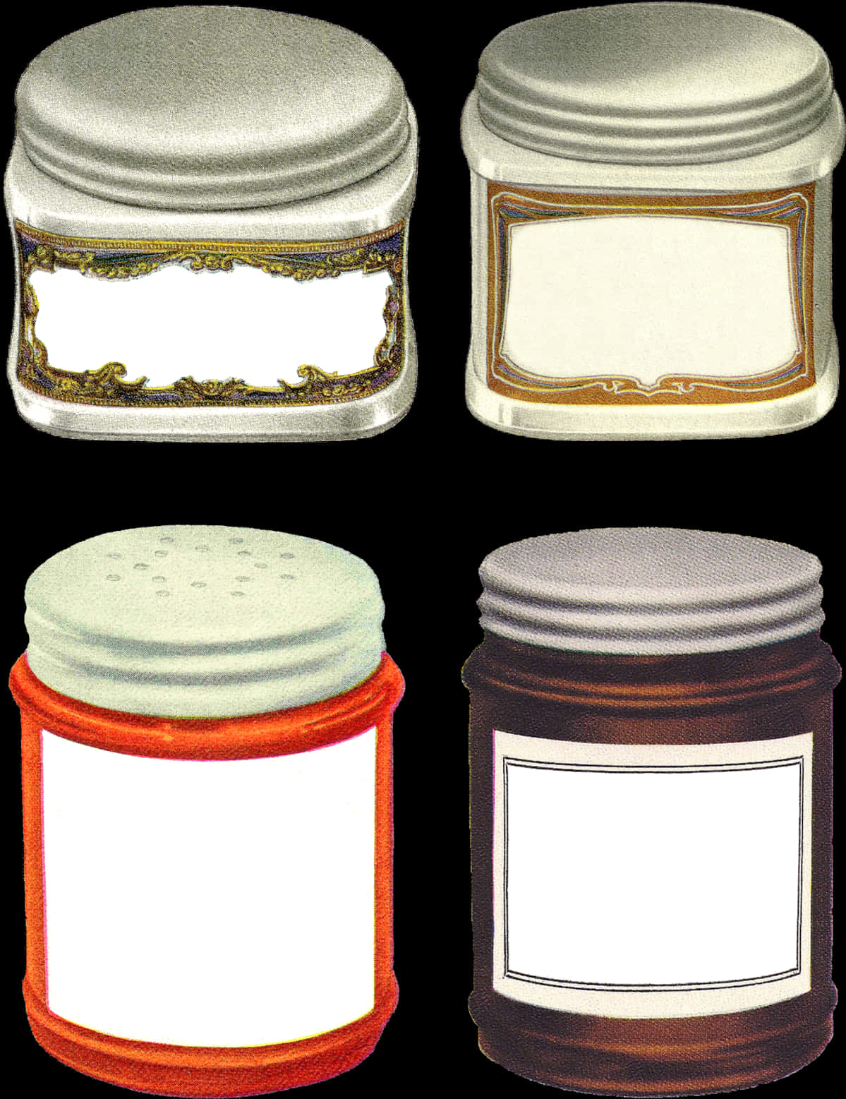 Vintage Label Jars Collection