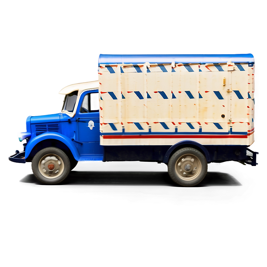 Vintage Mail Truck Design Png Rrf