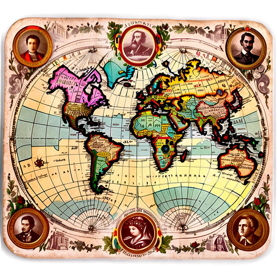 Vintage Map Png Mpf
