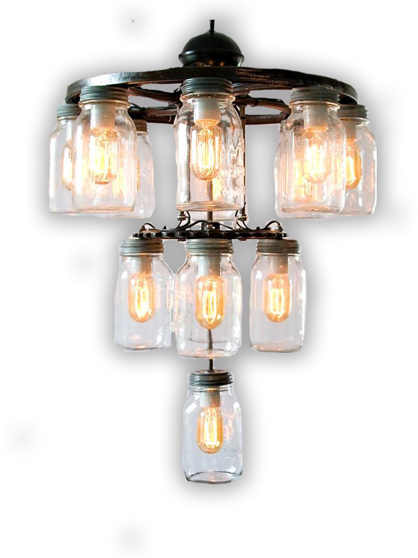 Vintage Mason Jar Chandelier