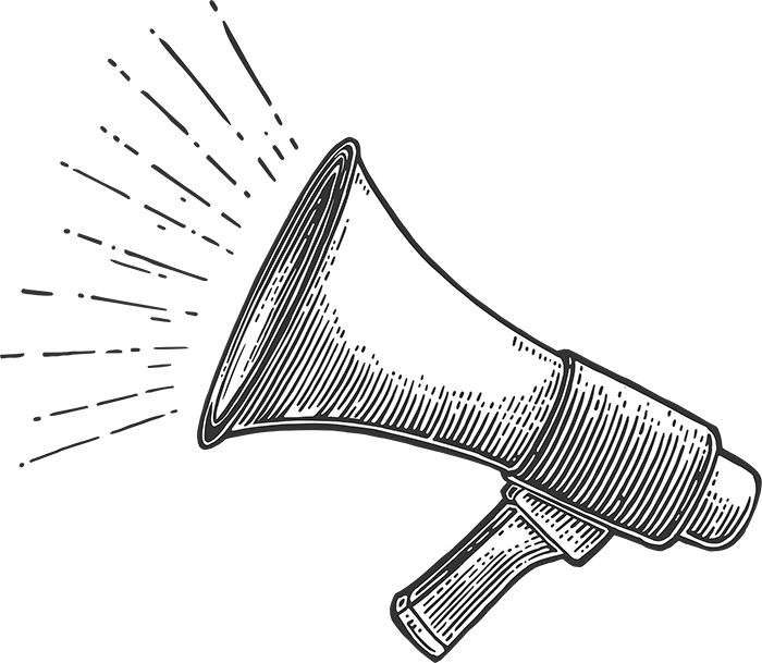 Vintage Megaphone Illustration