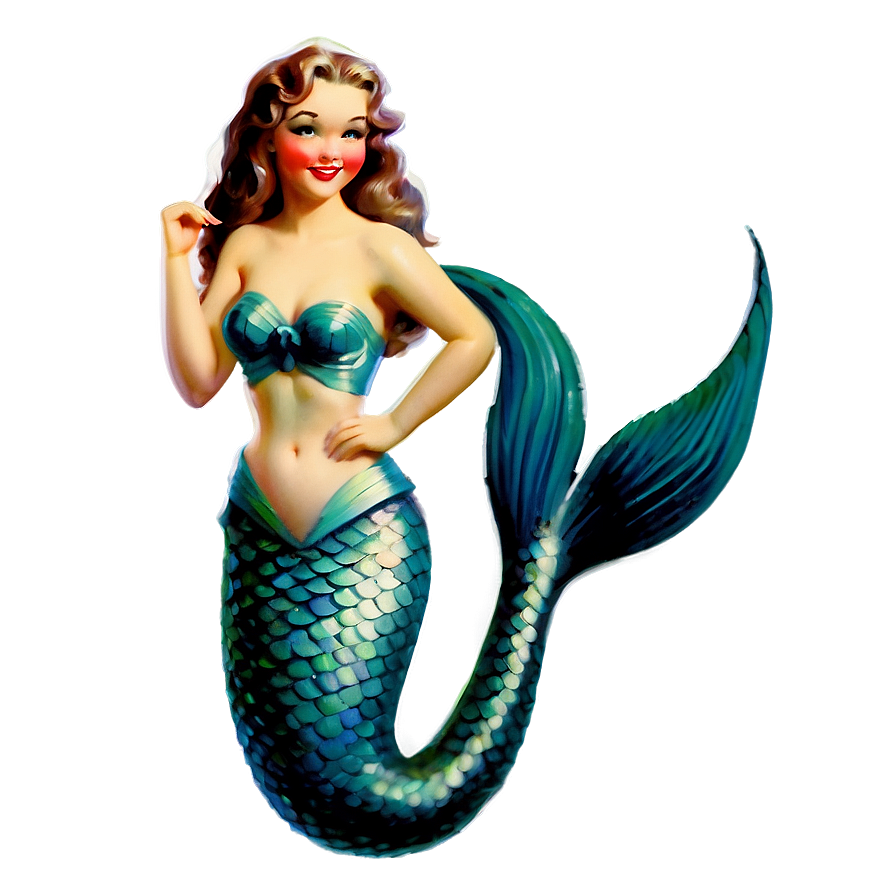 Vintage Mermaid Png 36