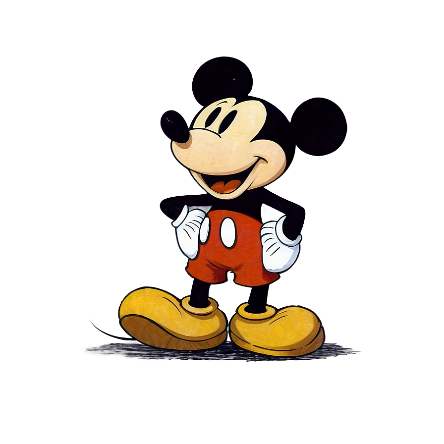 Vintage Mickey Mouse Drawing Png Dwr85