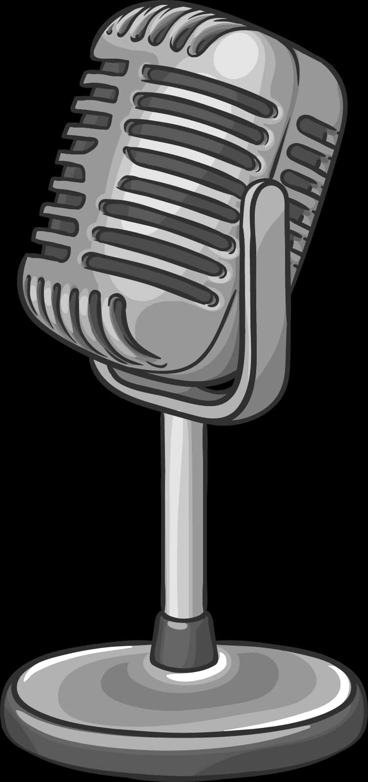 Vintage Microphone Illustration