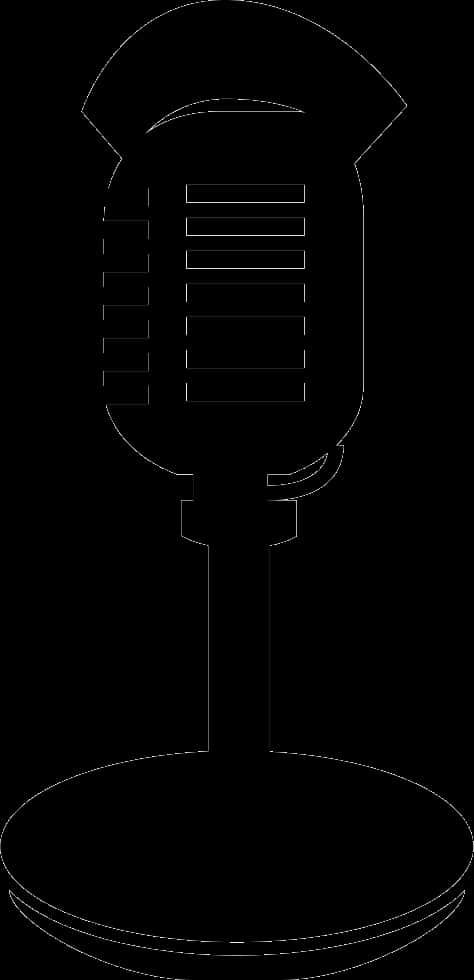 Vintage Microphone Silhouette