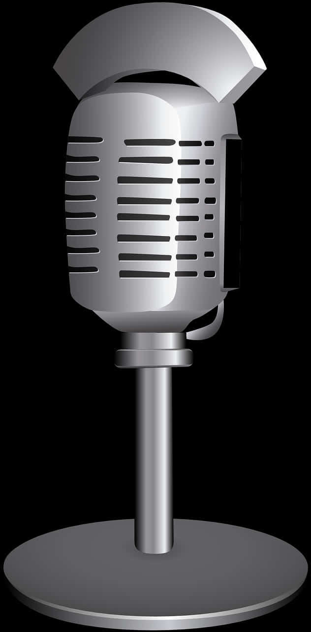 Vintage Microphone Vector Illustration