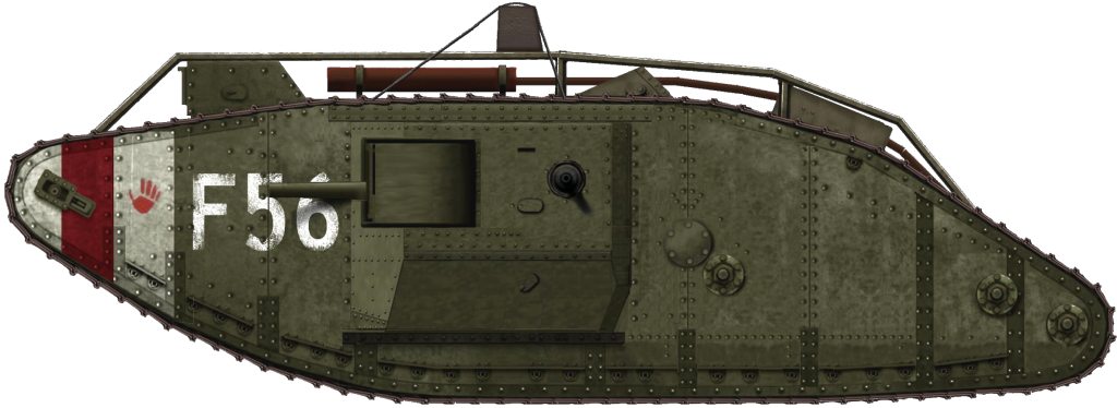 Vintage Military Tank Side View