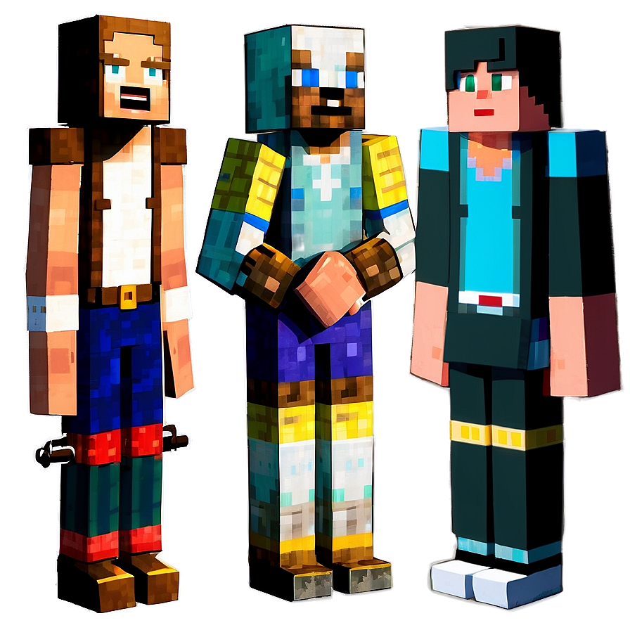 Vintage Minecraft Characters Png Wfa90