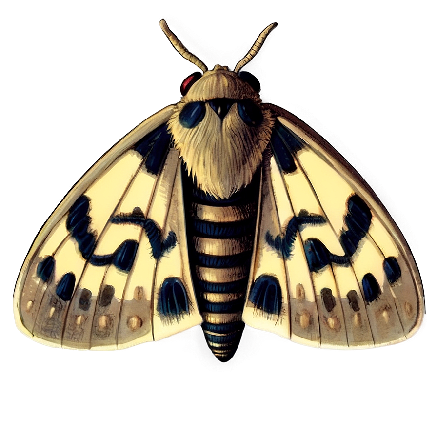 Vintage Moth Illustration Png 81