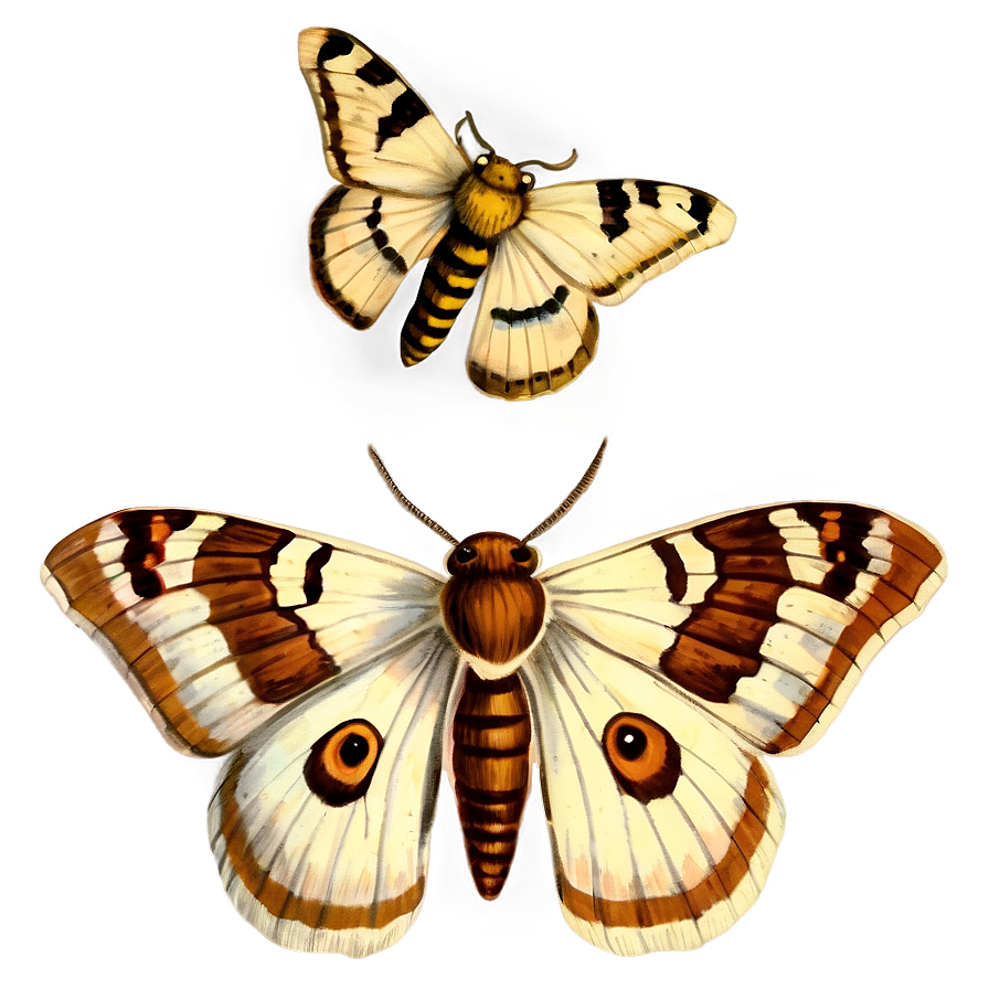 Vintage Moth Illustration Png Mkt45