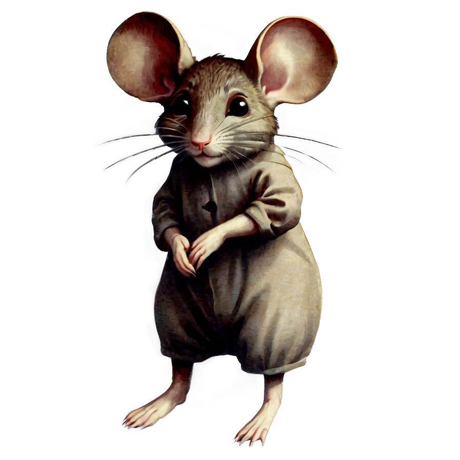 Vintage Mouse Illustration Png Hjg