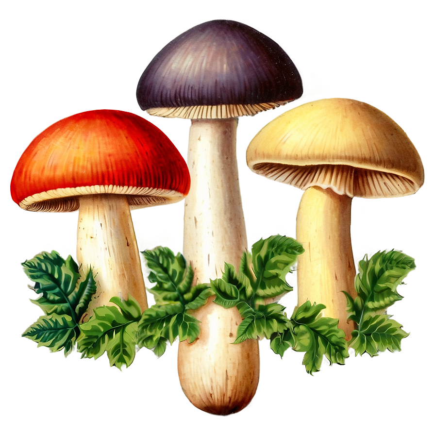 Vintage Mushroom Png 05032024