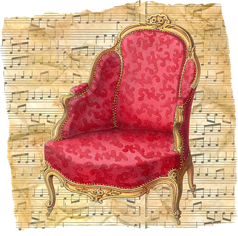 Vintage Musical Chair Illustration