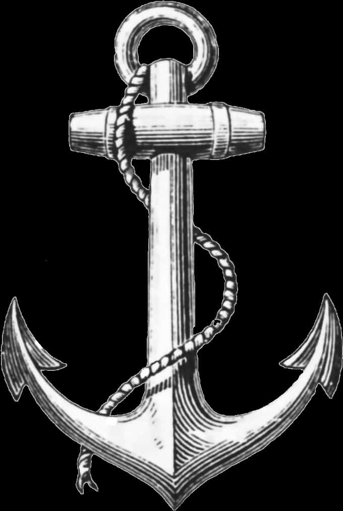 Vintage Nautical Anchor Illustration