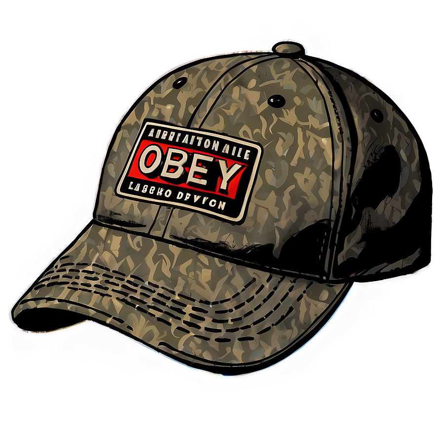 Vintage Obey Hat Illustration Png Wsn77